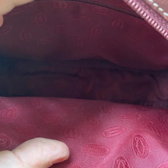 AUTHENTIC Cartier Burgundy CROSSBODY BAG With WALLET - Picture 10 of 16